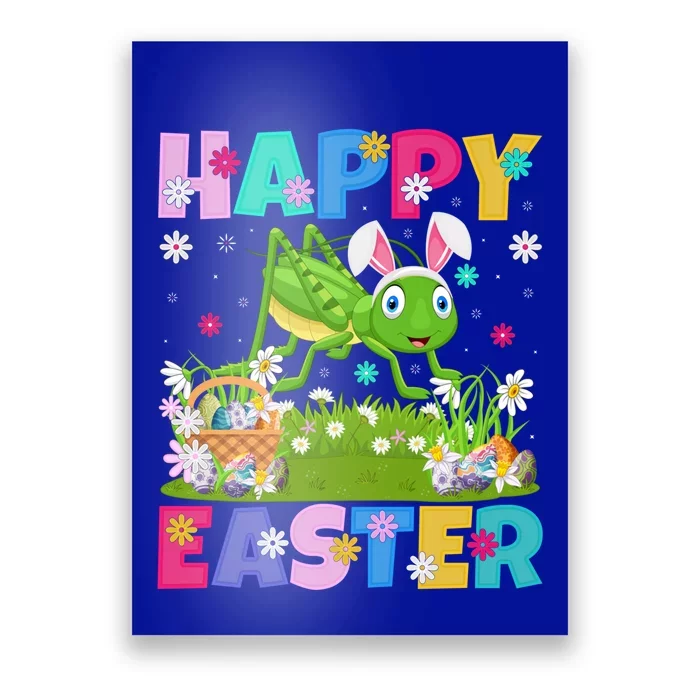 Funny Happy Easter Bunny Grasshopper Easter Sunday Gift Poster