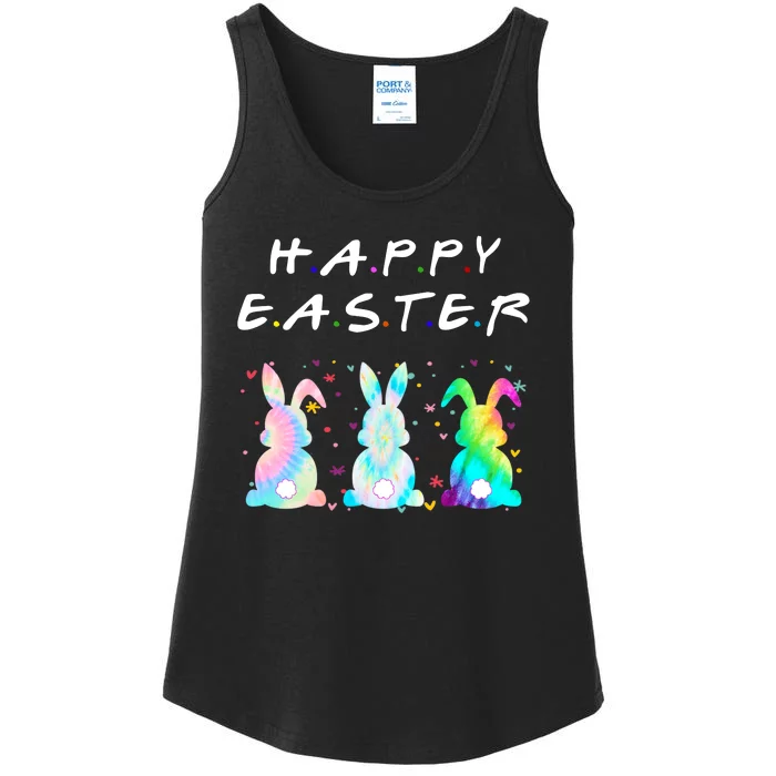 Friends Happy Easter Colorful Bunnies Ladies Essential Tank