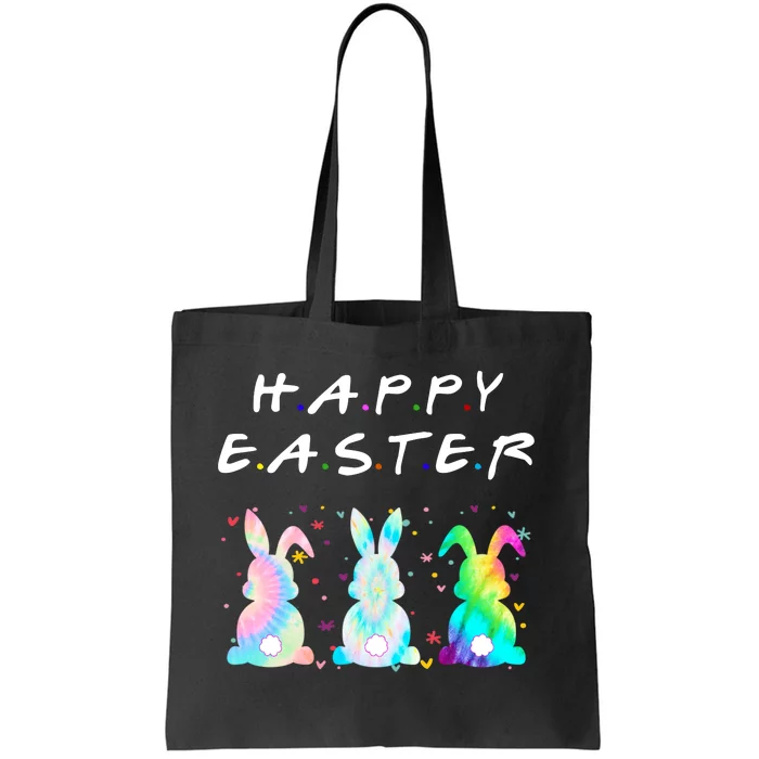 Friends Happy Easter Colorful Bunnies Tote Bag