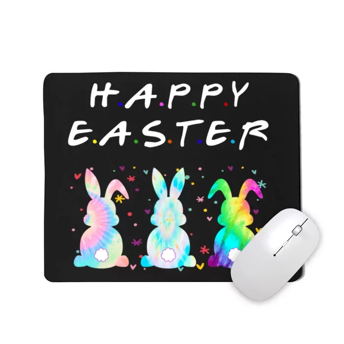 Friends Happy Easter Colorful Bunnies Mousepad