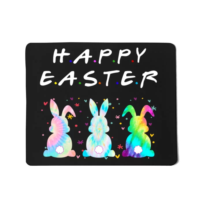 Friends Happy Easter Colorful Bunnies Mousepad