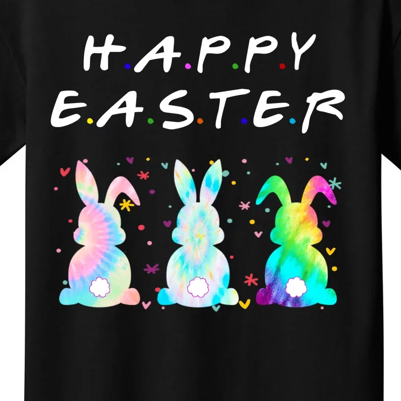 Friends Happy Easter Colorful Bunnies Kids T-Shirt