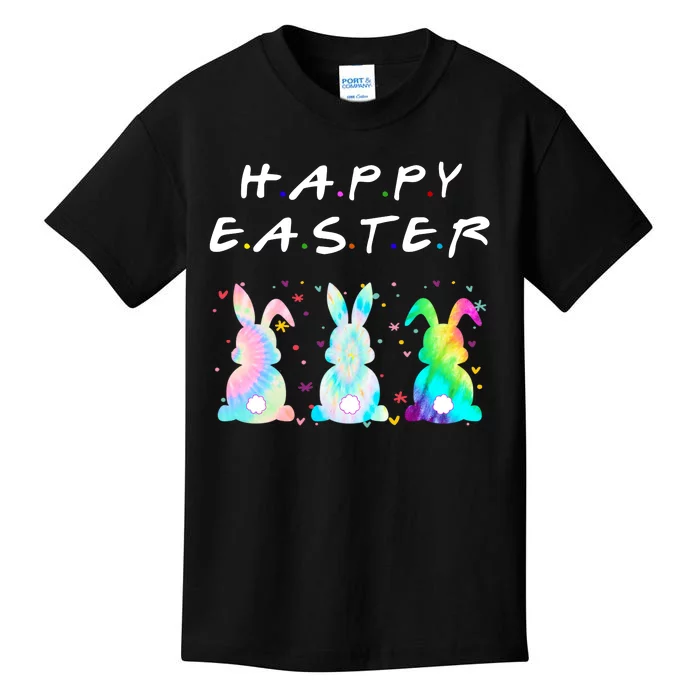 Friends Happy Easter Colorful Bunnies Kids T-Shirt