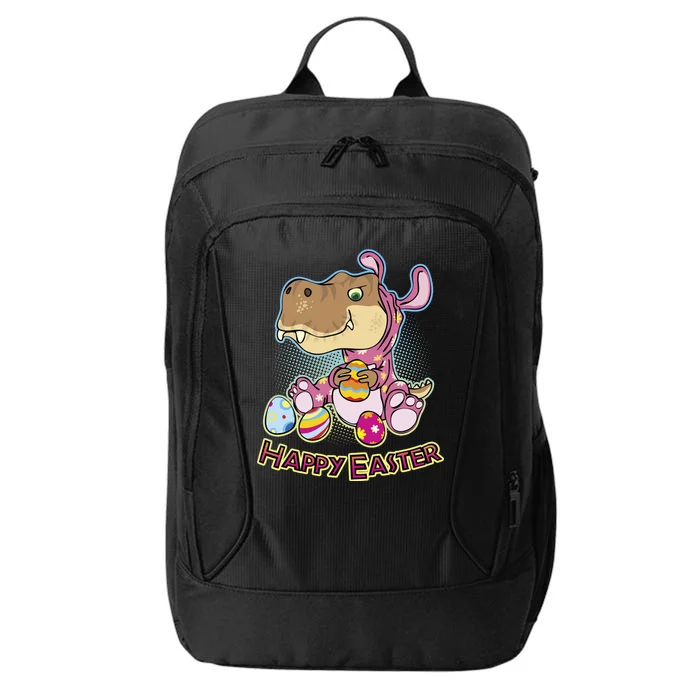 Funny Happy Easter Dinosaur Easter Bunny Costume City Backpack