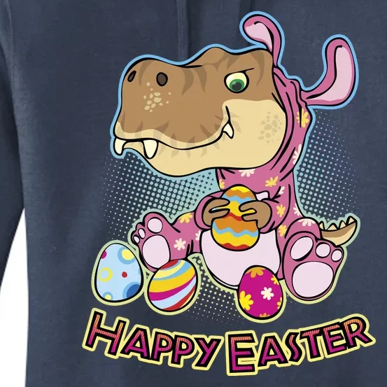 Funny Happy Easter Dinosaur Easter Bunny Costume Women's Pullover Hoodie