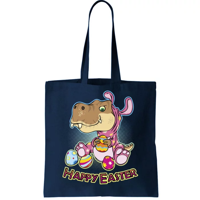 Funny Happy Easter Dinosaur Easter Bunny Costume Tote Bag