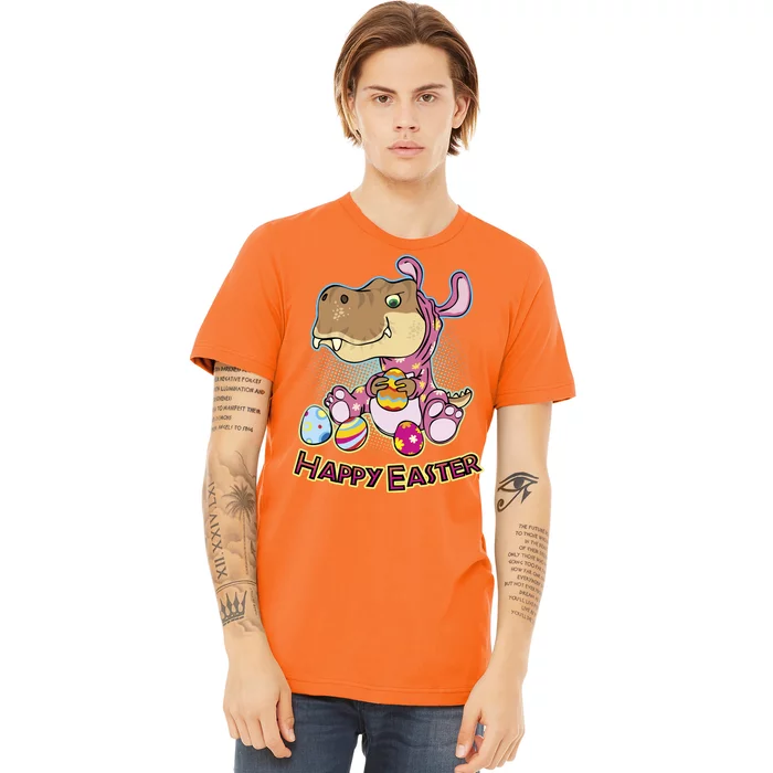 Funny Happy Easter Dinosaur Easter Bunny Costume Premium T-Shirt