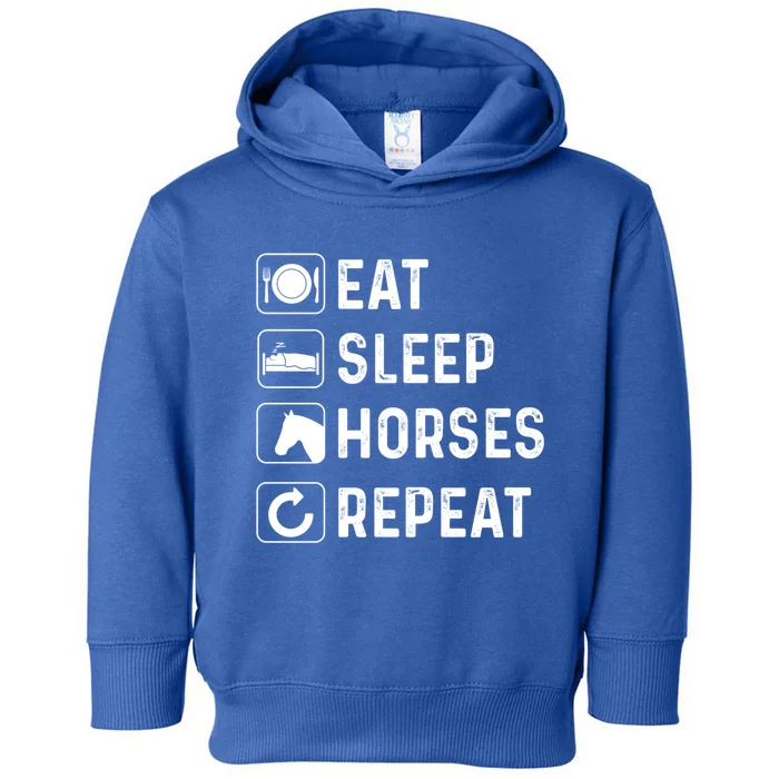 Funny Horse Eat Sleep Horses Horseback Riding Horse Gift Toddler Hoodie