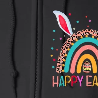 Funny Happy Easter Y'all Rainbow Funny Gnome Full Zip Hoodie