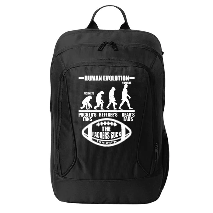 Funny Human Evolution Football Fan City Backpack