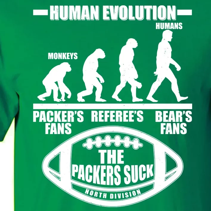 Funny Human Evolution Football Fan Tall T-Shirt