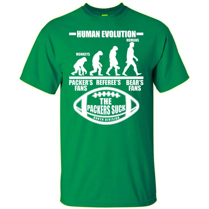 Funny Human Evolution Football Fan Tall T-Shirt