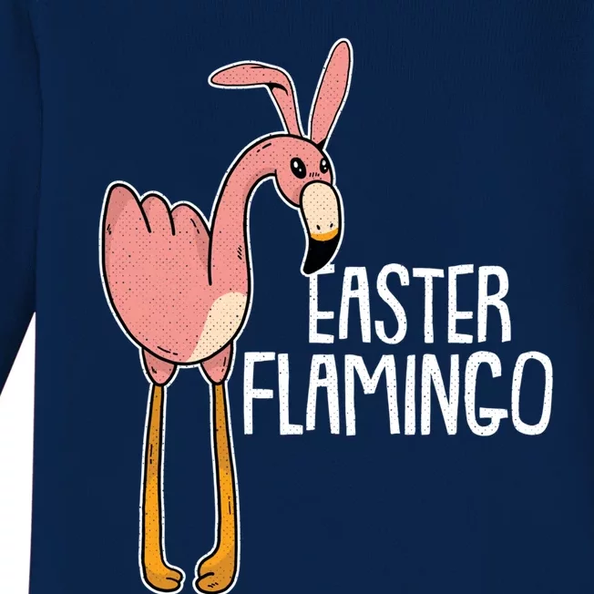 Flamingo Happy Easter Cute Bird Animal Lover Gift Baby Long Sleeve Bodysuit