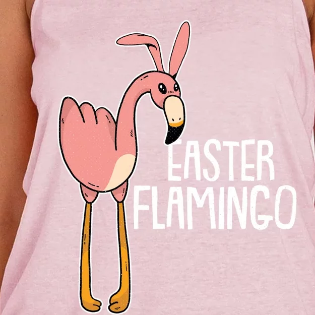 Flamingo Happy Easter Cute Bird Animal Lover Gift Women's Knotted Racerback Tank