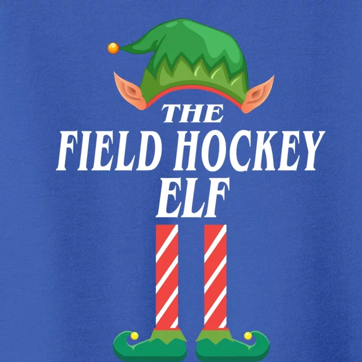 Field Hockey Elf Christmas Pajamas For Family Matching Elf Cute Gift Toddler T-Shirt