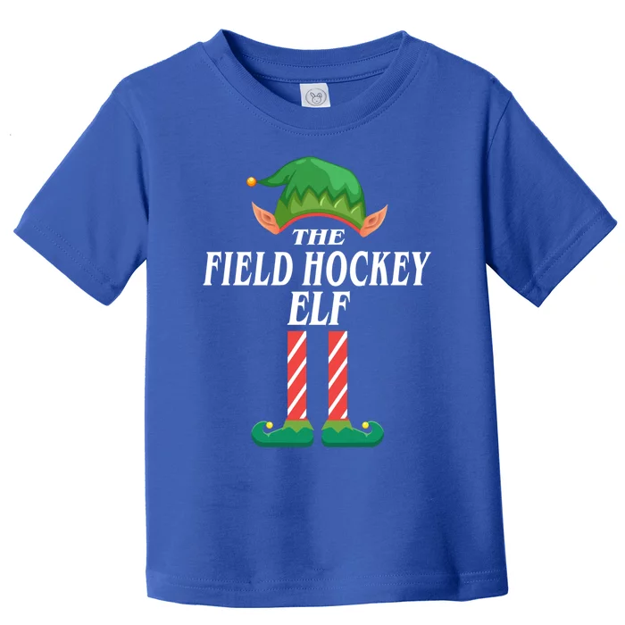 Field Hockey Elf Christmas Pajamas For Family Matching Elf Cute Gift Toddler T-Shirt