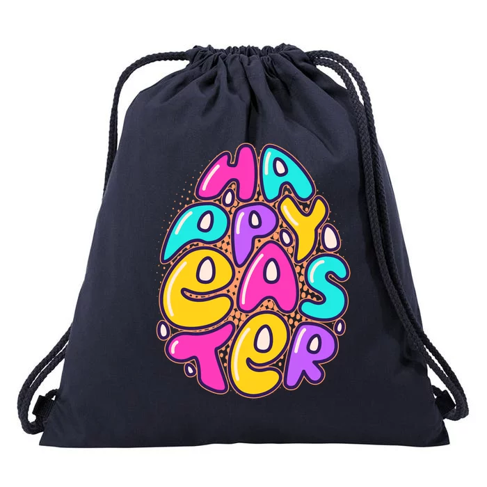 Funny Happy Easter Egg Drawstring Bag