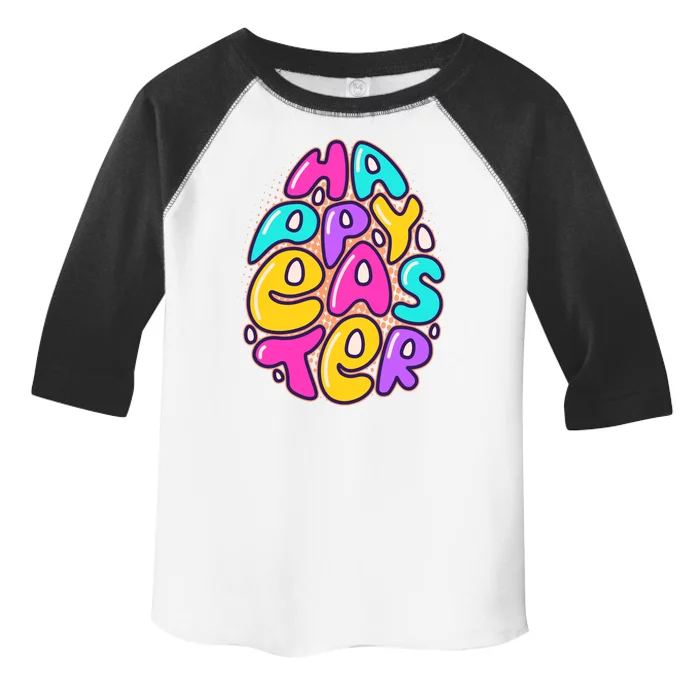 Funny Happy Easter Egg Toddler Fine Jersey T-Shirt