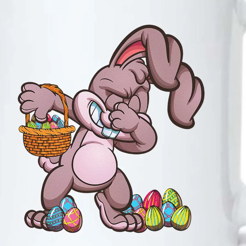 Funny Happy Easter Dabbing Bunny Basket Eggs Black Color Changing Mug