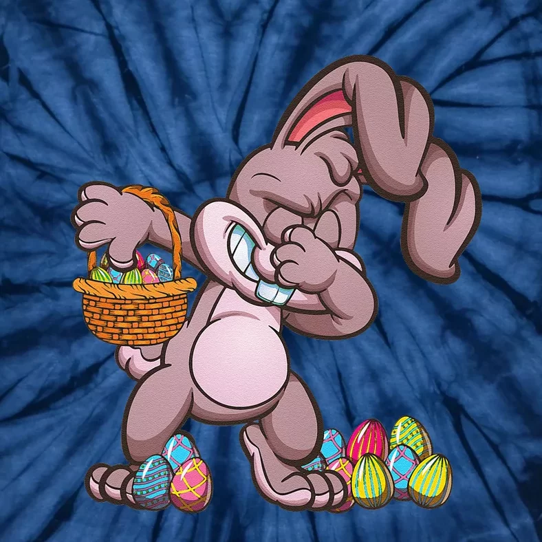 Funny Happy Easter Dabbing Bunny Basket Eggs Tie-Dye T-Shirt