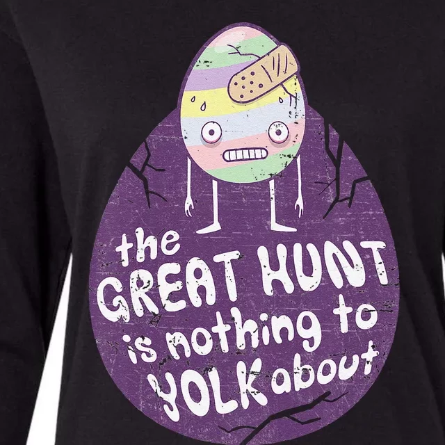 Funny Humorous Easter Egg Hunt Womens Cotton Relaxed Long Sleeve T-Shirt