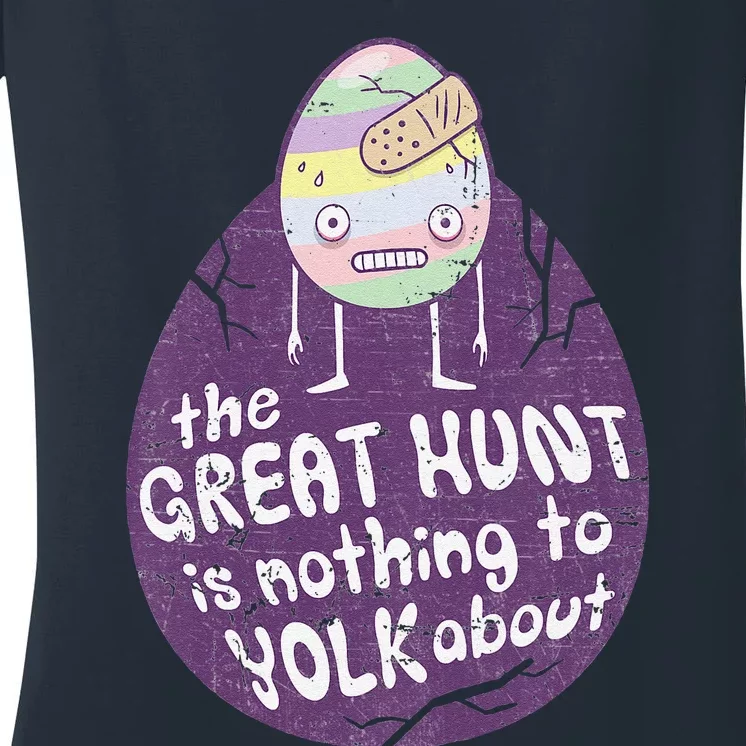 Funny Humorous Easter Egg Hunt Women's V-Neck T-Shirt