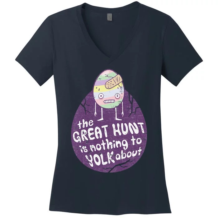 Funny Humorous Easter Egg Hunt Women's V-Neck T-Shirt