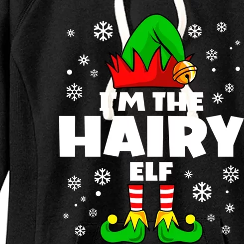 Funny Hairy Elf Family Matching Group Happy Christmas Cute Gift Women's Fleece Hoodie