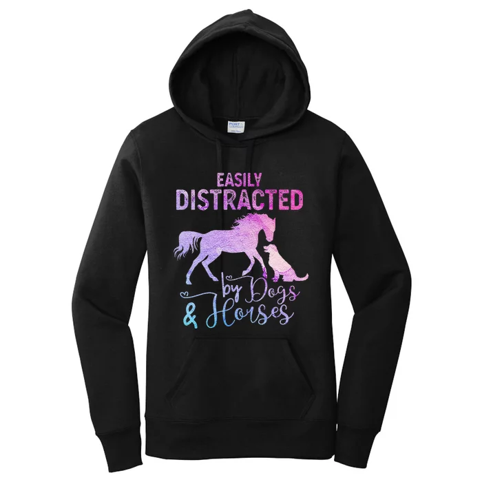 Funny Horse  Easily Distracted Women's Pullover Hoodie