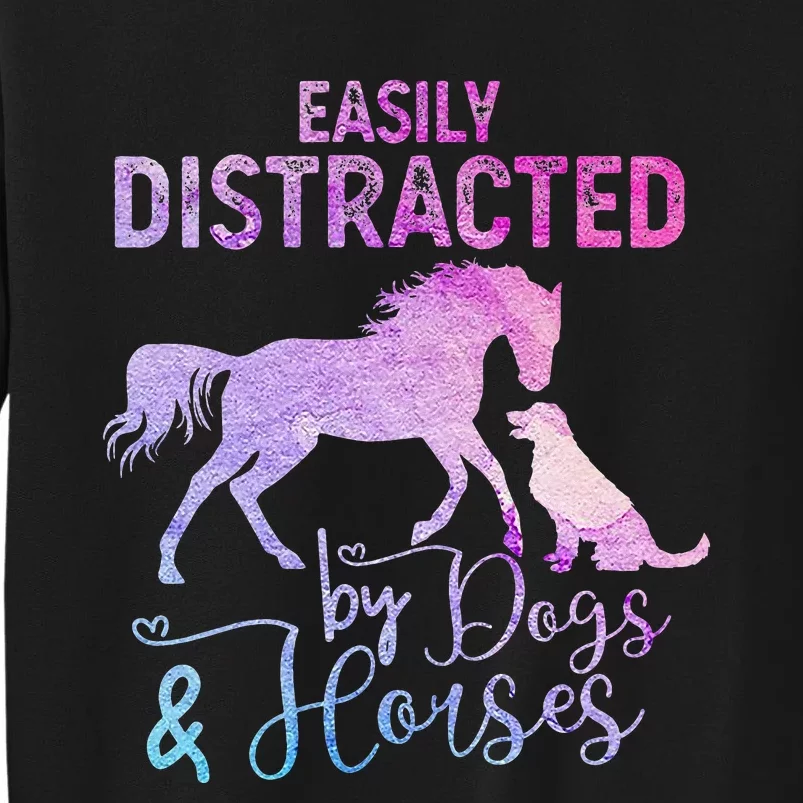 Funny Horse  Easily Distracted Tall Sweatshirt