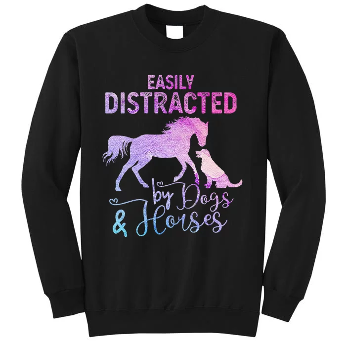 Funny Horse  Easily Distracted Tall Sweatshirt