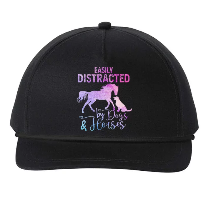 Funny Horse  Easily Distracted Snapback Five-Panel Rope Hat