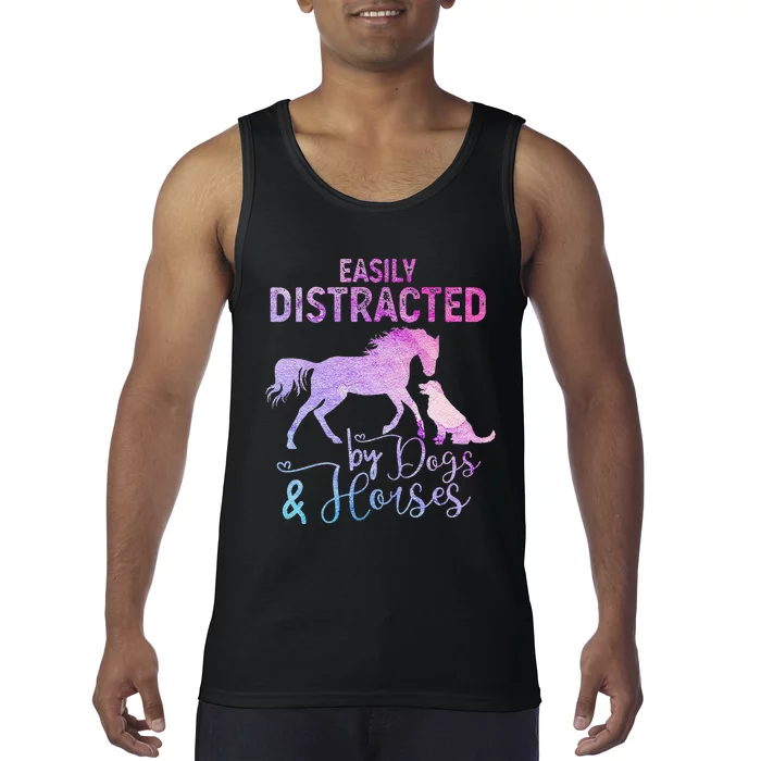 Funny Horse  Easily Distracted Tank Top