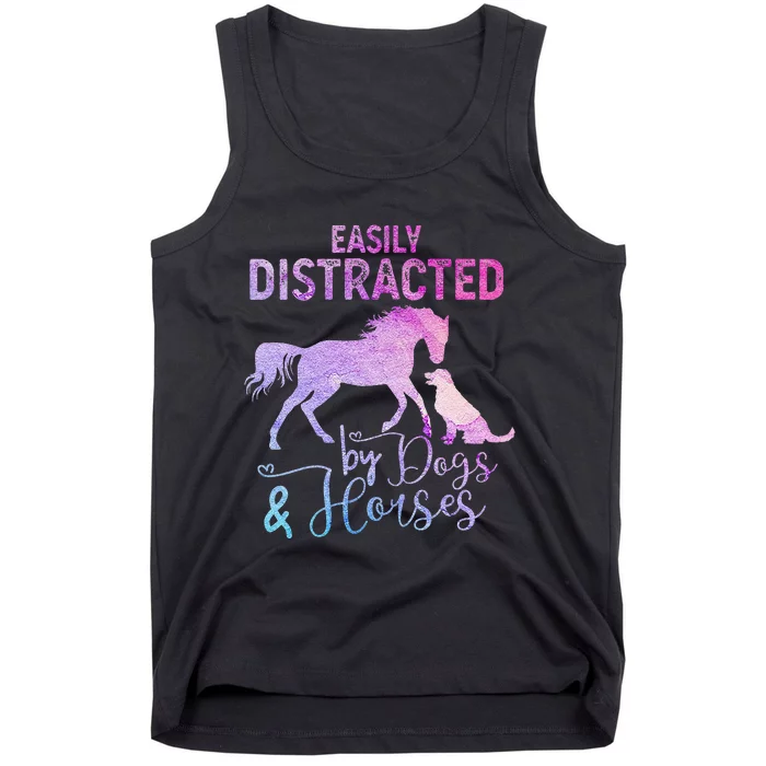 Funny Horse  Easily Distracted Tank Top