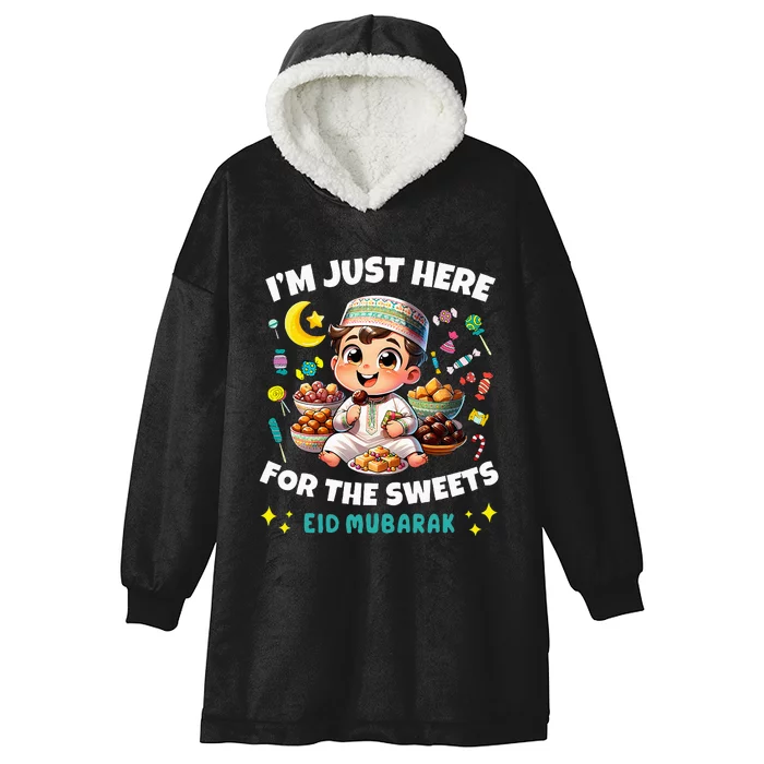 Funny Happy Eid Al Fitr Eid Al Adha Sweets Hooded Wearable Blanket