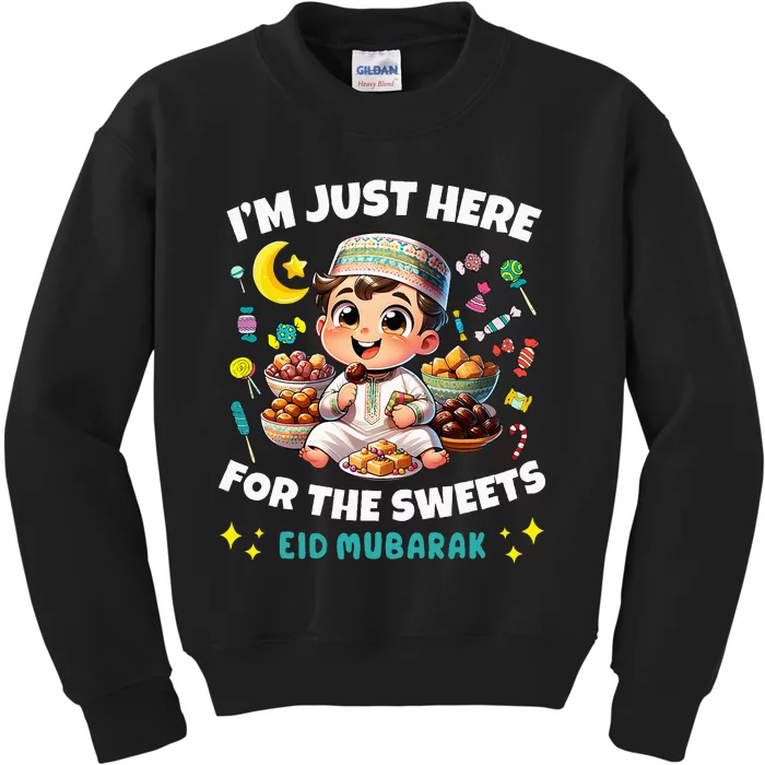 Funny Happy Eid Al Fitr Eid Al Adha Sweets Kids Sweatshirt