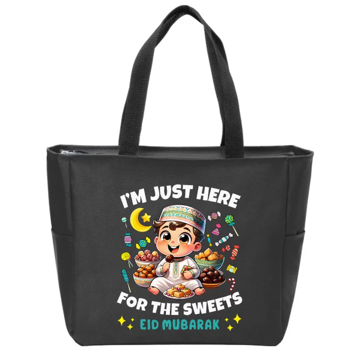 Funny Happy Eid Al Fitr Eid Al Adha Sweets Zip Tote Bag