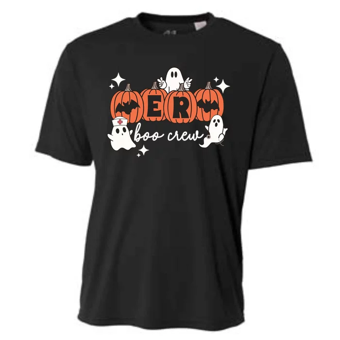 Funny Halloween Er Boo Crew Emergency Room Nurse Halloween Gift Cooling Performance Crew T-Shirt