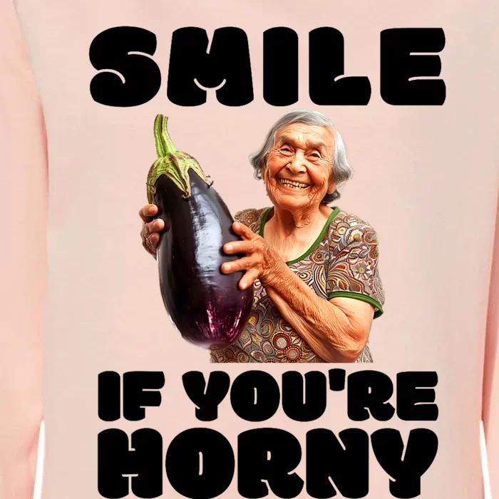 Funny Horny Eggplant Old Lady Inappropriate Embarrassing Womens California Wash Sweatshirt