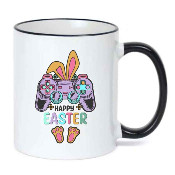 Funny Happy Easter Gamer Bunny Rabbit Controller Black Color Changing Mug