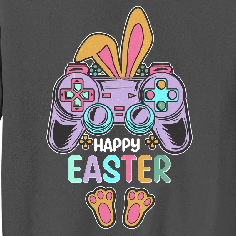 Funny Happy Easter Gamer Bunny Rabbit Controller Tall Sweatshirt