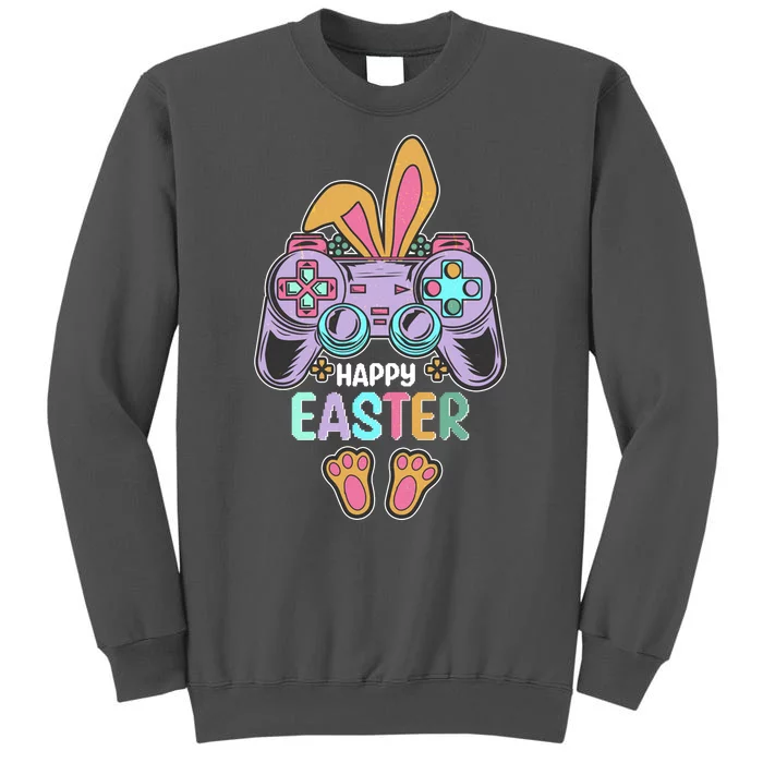 Funny Happy Easter Gamer Bunny Rabbit Controller Tall Sweatshirt