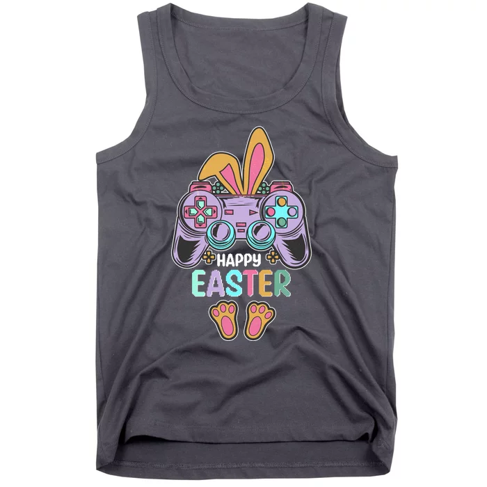 Funny Happy Easter Gamer Bunny Rabbit Controller Tank Top