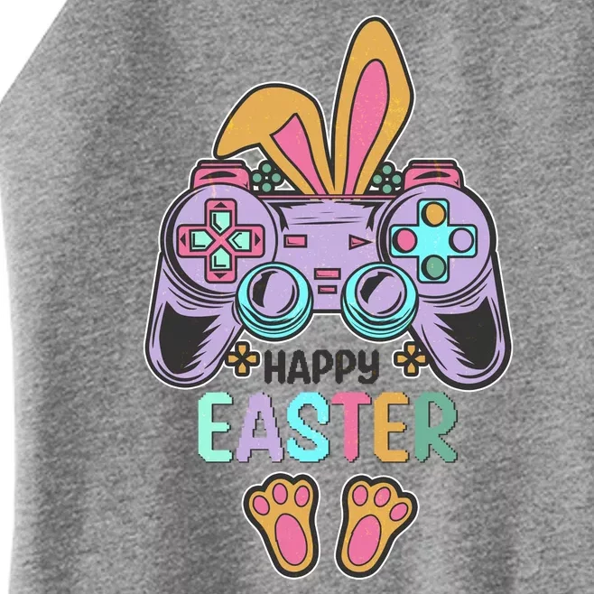 Funny Happy Easter Gamer Bunny Rabbit Controller Women’s Perfect Tri Rocker Tank