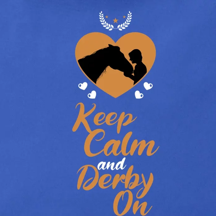 Fun Horseback Equestrian Quote Keep Calm And Derby On Gift Zip Tote Bag