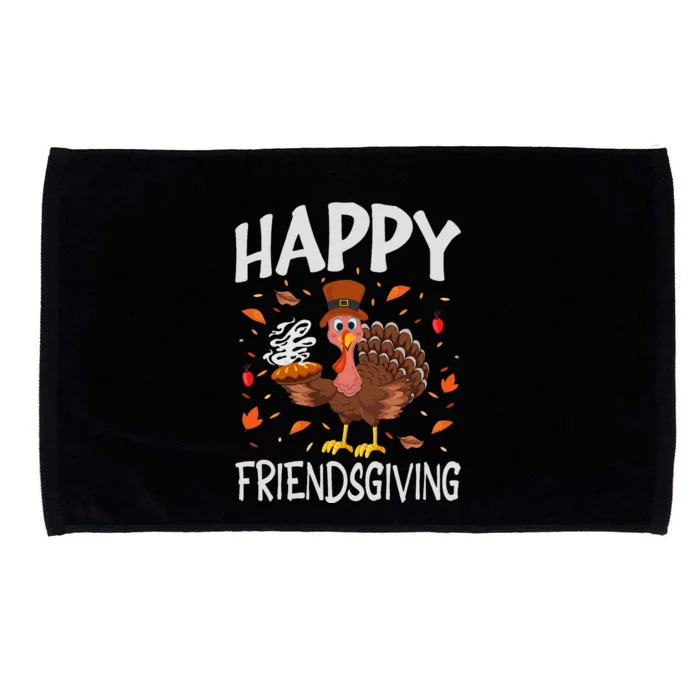 Funny Happy Friendsgiving Turkey Friends Giving Gifts Microfiber Hand Towel