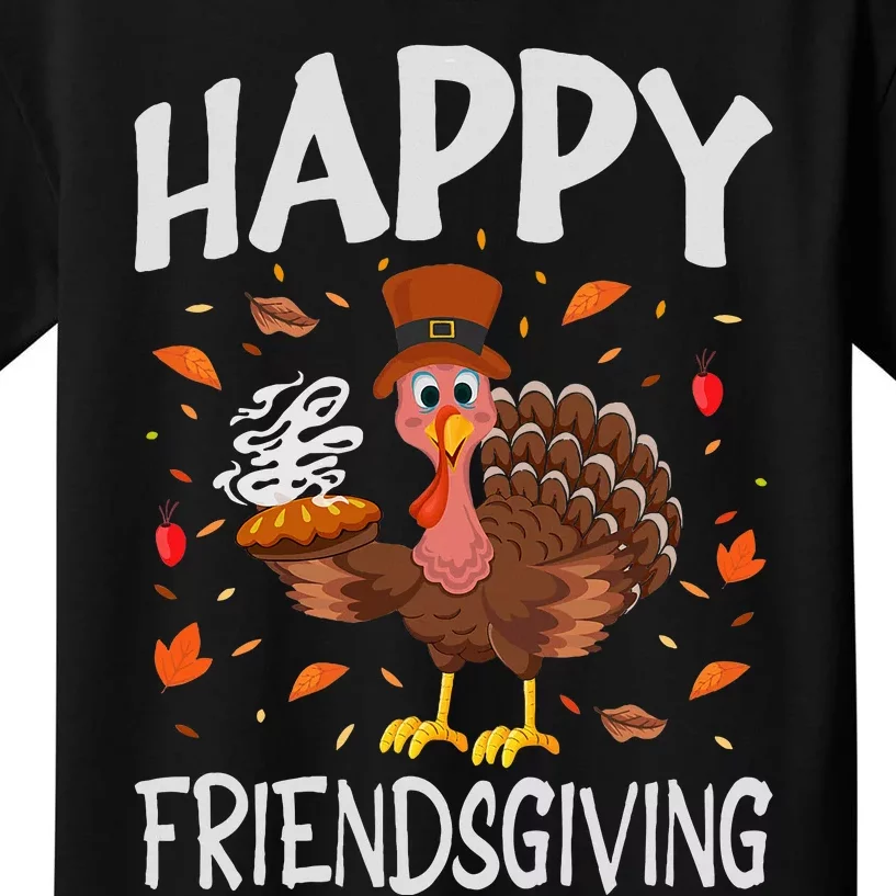 Funny Happy Friendsgiving Turkey Friends Giving Gifts Kids T-Shirt