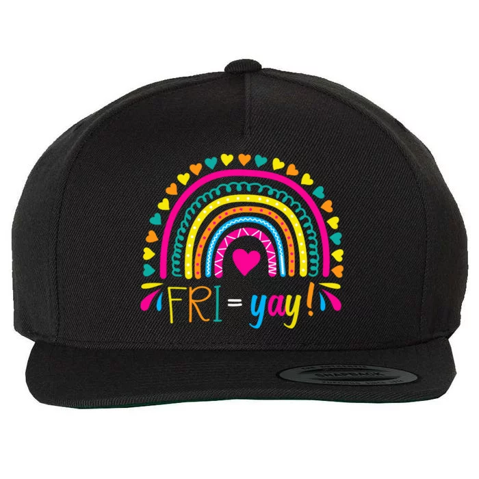 Friyay Happy Friday Lovers Fun Teacher Tgif Friyay School Wool Snapback Cap