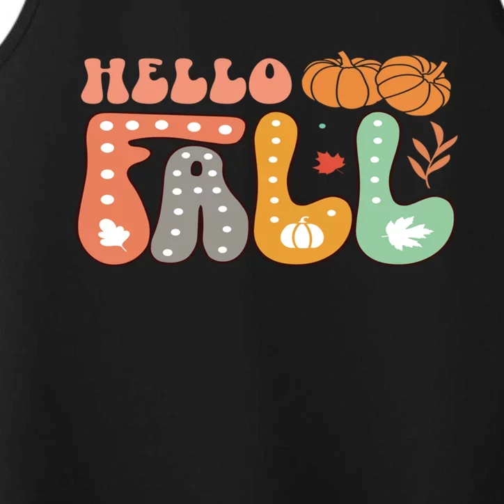 Funny Hello Fall For Thanksgiving Halloween Idea Great Gift Performance Tank