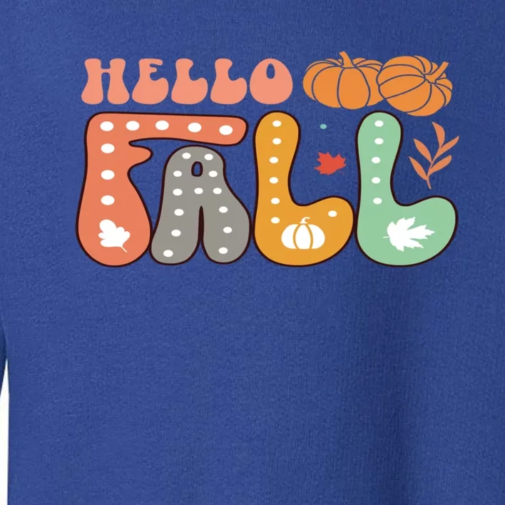 Funny Hello Fall For Thanksgiving Halloween Idea Great Gift Toddler Sweatshirt